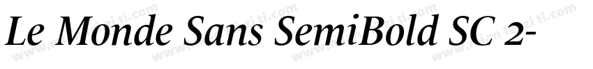 Le Monde Sans SemiBold SC 2字体转换